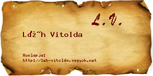 Léh Vitolda névjegykártya